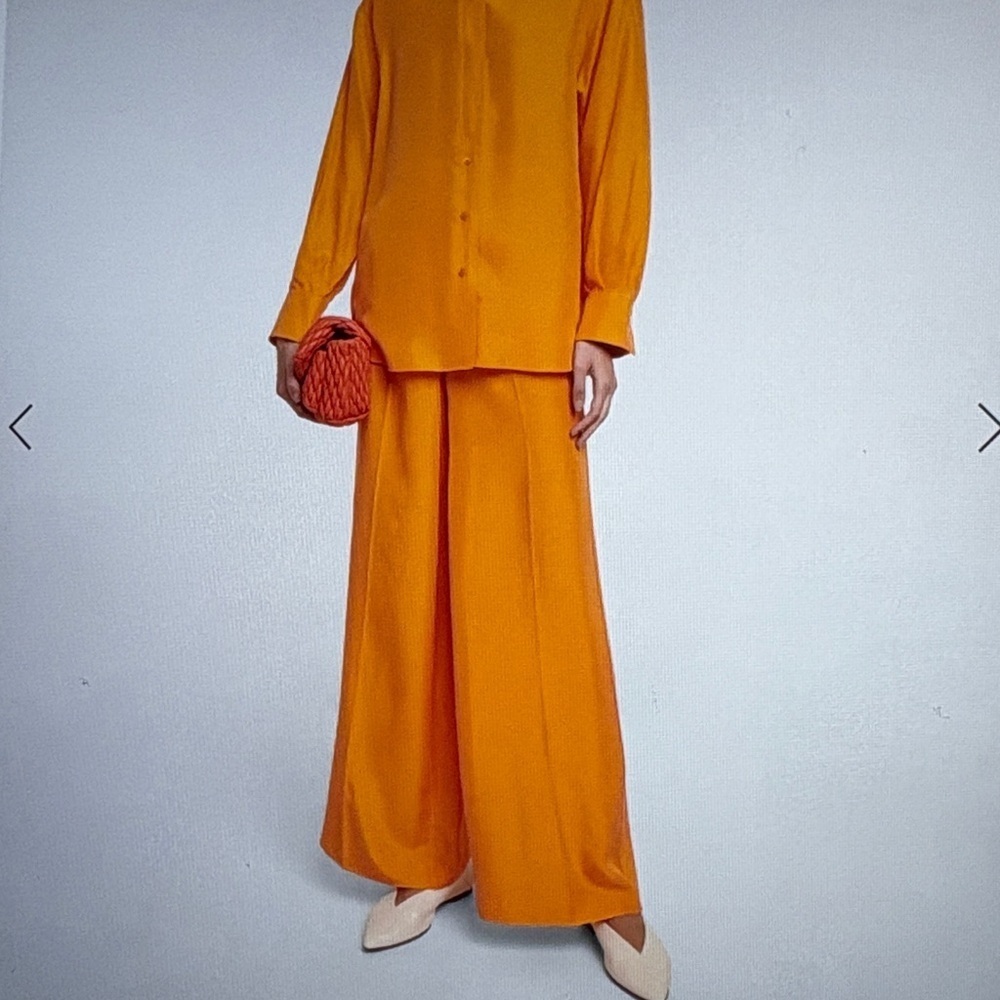 Dorothee Schumacher Silk Wide Leg Heritage Ease Pants 0
